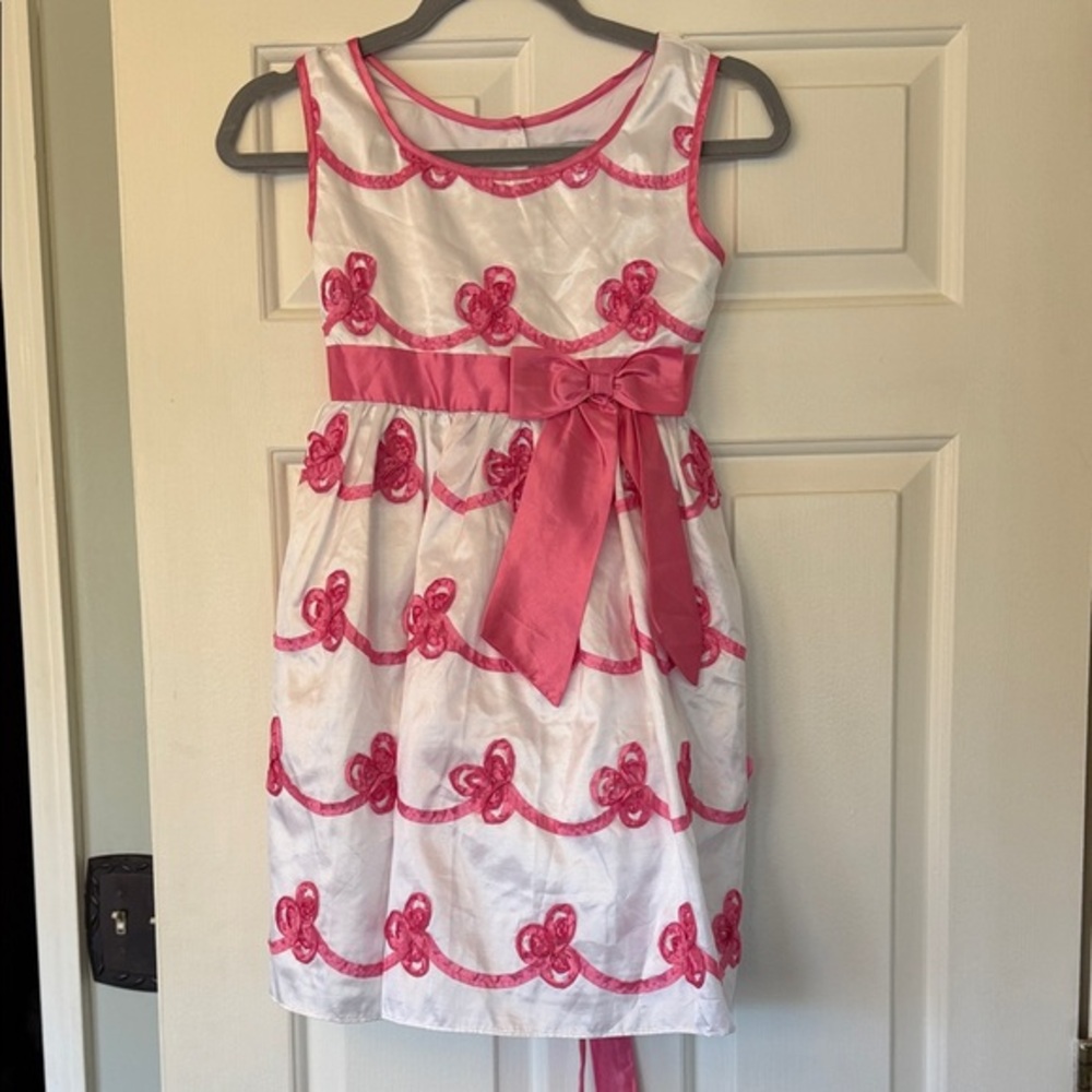 Jona Michelle Pink and White Formal Dress